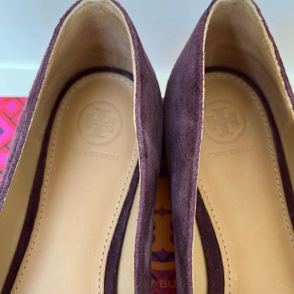 Tory Burch Marsden Flat burgundy/Malbec suede Size 9 - Picture 5 of 9